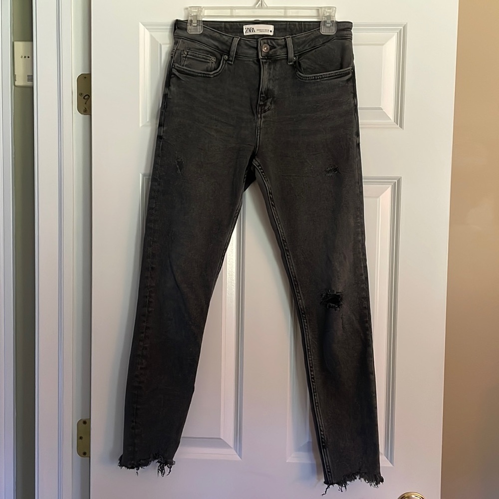 ZARA black ripped skinny jeans | Size 38 | Size 6
